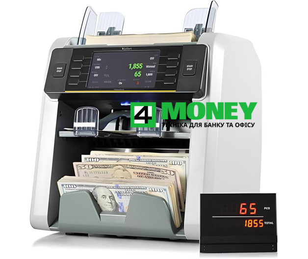 Двухкарманный Сортировщик Банкнот KOLIBRI Signature Bank-Grade 2 CIS. Счетный Аппарат Для Подсчета Валют и Проверки денег