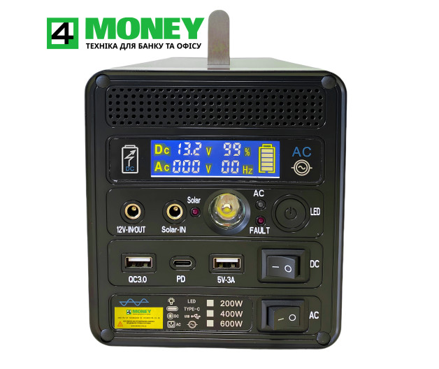 Зарядна станція Flashfish PRO POWER STATION 200W 12,8V/150000мАг з розеткою 220V | PowerBank з розеткою 220В | Інвертор Повербанк 200ВТ Аналог EcoFlow BLUETTI Акумулятор LiFePO4