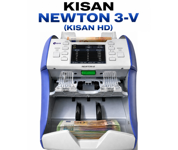 Сортировщик Банкнот KISAN NEWTON 3-V (KISAN HD) 20 валют + MULTI, Dual CIS и UV/MG/IR/US Детекцией