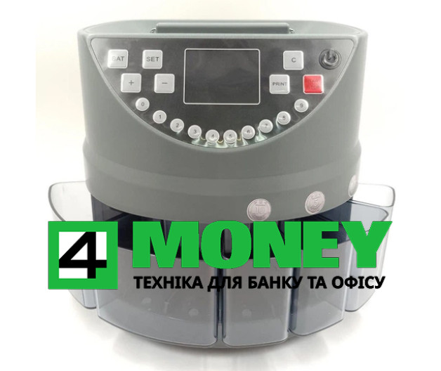 Сортировщик Монет HARD-CASH Coin One Счетчик Денег с Пересчетом Смешанных Гривен и Расчетом Общей Суммы