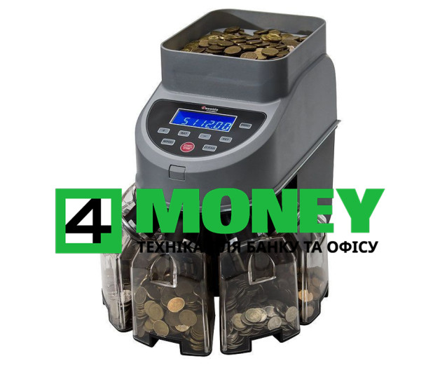 Счетчик-Сортировщик Монет Cassida CoinMax со Стальным Механизмом и Бункером на 1600–1800 Монет
